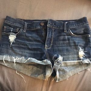 Abercrombie distressed jean shorts